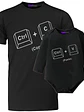 Pack Polera Body CTRL + C Y CTRL V Duo Copy Paste  Padre Hijo -Grafimax - Miniatura 1