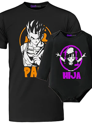 Pack Polera Body Gohan y pan - Padre e Hija Duo -Grafimax