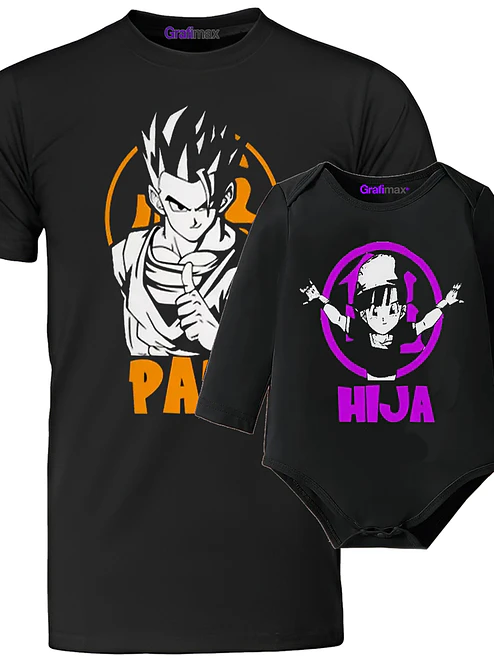 Pack Polera Body Gohan y pan - Padre e Hija Duo -Grafimax 1