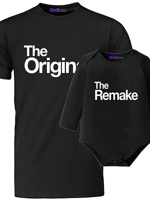 Pack Polera Body Bebé PapáThe Original The Remake -Grafimax