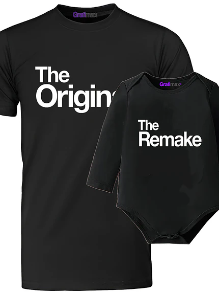 Pack Polera Body Bebé PapáThe Original The Remake -Grafimax 1
