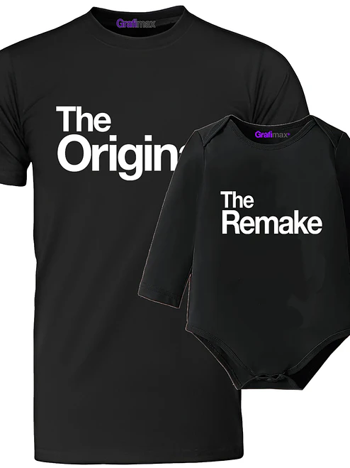 Pack Polera Body Bebé PapáThe Original The Remake -Grafimax 1