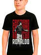 Polera Algodón Cristiano Ronaldo Cr7 Nombre Fútbol Grafimax - Miniatura 2