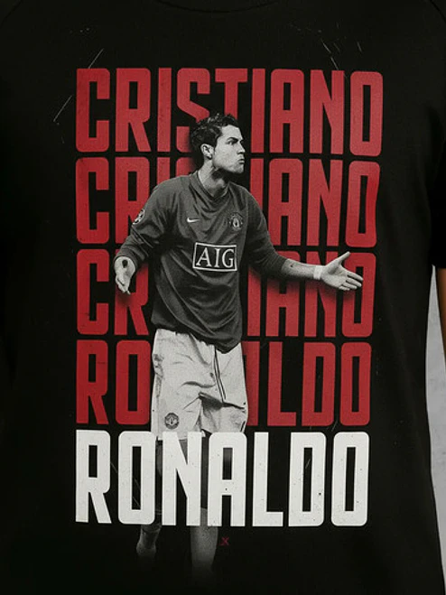 Polera Algodón Cristiano Ronaldo Cr7 Nombre Fútbol Grafimax 3
