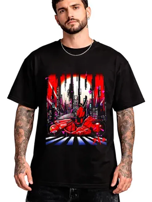Polera Akira Anime Películas Cyberpunk Dtf Grafimax 1