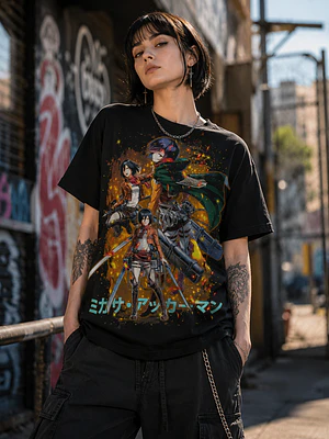 Polera Attack on Titan Mikasa Ackerman Anime Grafimax