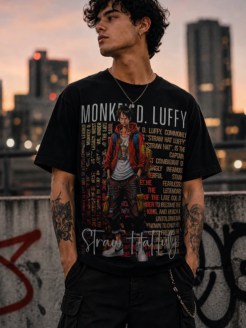 Polera One Piece Monkey D. Luffy Estilo Grafico Anime Grafimax 1