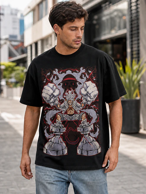 Polera Héroes de la Tierra Enfrentamiento Anime Grafimax 1