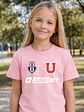 Polera Algodón Camiseta Universidad De Chile Futbol Niña rosada -Grafimax - Miniatura 1