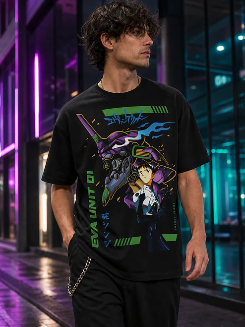 Polera Neon Genesis Evangelion Shinji Ikari Anime Grafimax 1