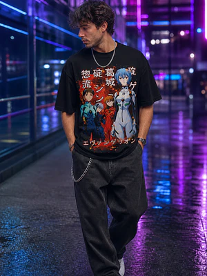 Polera Neon Genesis Evangelion Shinji y Rei Anime Grafimax