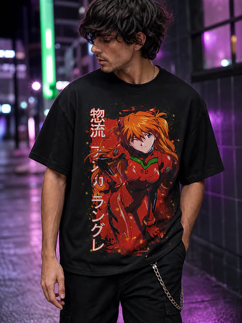 Polera Neon Genesis Evangelion Asuka Langley Anime Grafimax 1