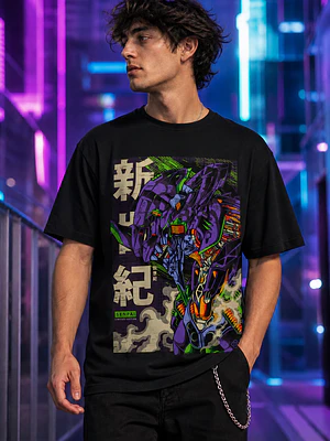 Polera Neon Genesis Evangelion Evas en batalla Anime Grafimax