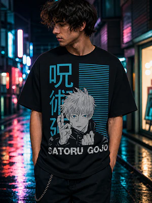 Polera Jujutsu Kaisen Satoru Gojo Blue Eyes Anime Grafimax