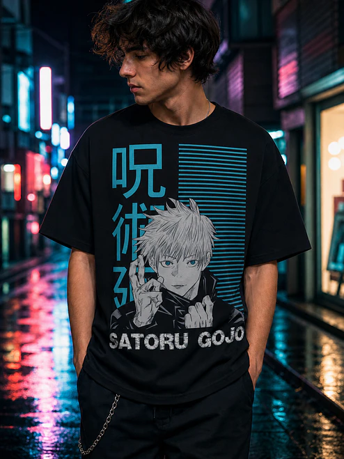 Polera Jujutsu Kaisen Satoru Gojo Blue Eyes Anime Grafimax 1