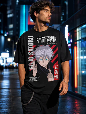 Polera Jujutsu Kaisen Strongest Sorcerer Gojo Satoru Anime Grafimax