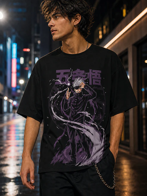 Polera Jujutsu Kaisen Gojo Satoru Manga Finger Anime Grafimax 1
