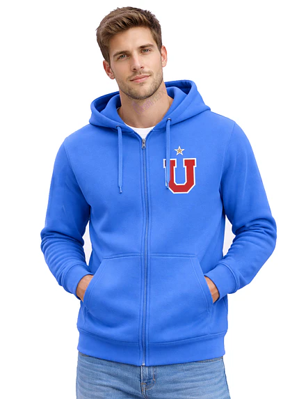Polerón Universidad De Chile Con Cierre Azul Marino Grafimax 5