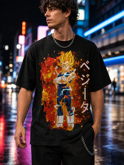 Polera Dragon Ball Vegeta Super Saiyan Anime Grafimax 1