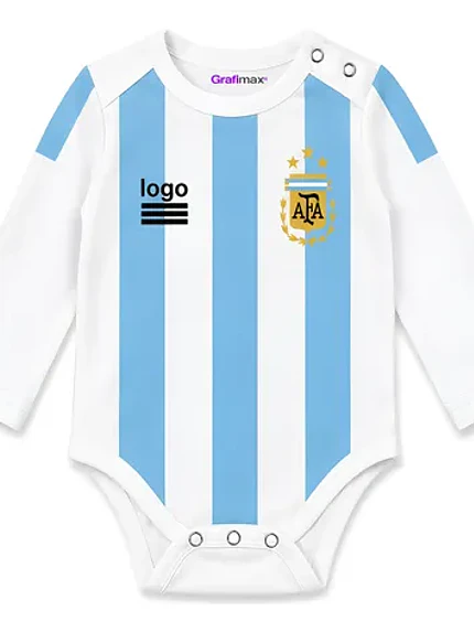 Body Pilucho Bebé Camiseta Argentina Algodón Grafimax 1