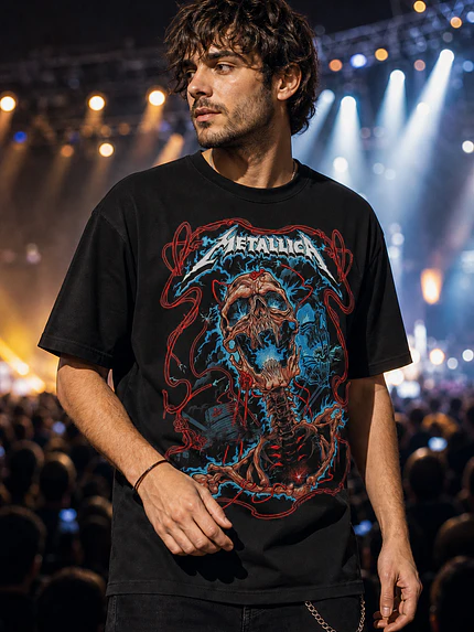 Polera Metallica calavera 18 Thrash Metal Grafimax 1