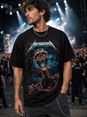 Polera Metallica calavera silla electrica Thrash Metal Grafimax
