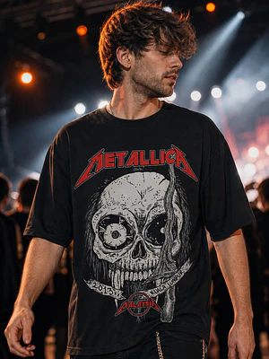 Polera Metallica calavera Thrash Metal Grafimax