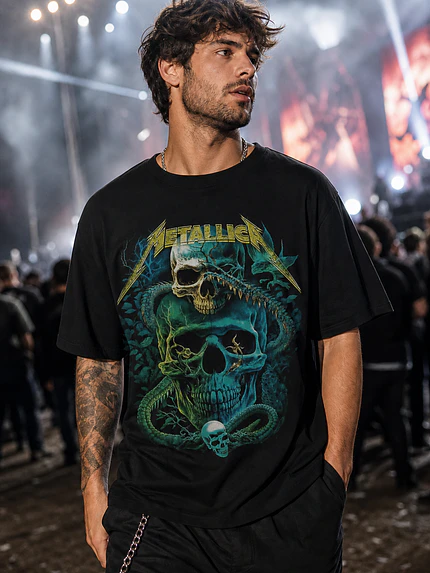 Polera Metallica calaveras 2 Thrash Metal Grafimax 1