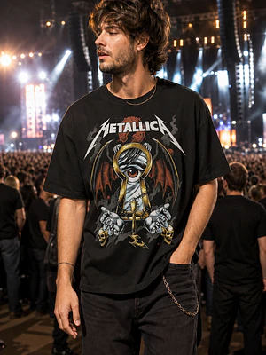 Polera Metallica ilustracion angel Thrash Metal Grafimax