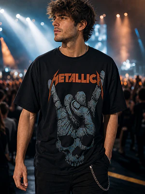 Polera Metallica logo calavera 2 Thrash Metal Grafimax