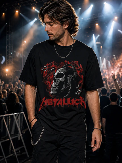Polera Metallica logo calavera Thrash Metal Grafimax 1