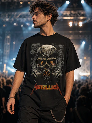 Polera Metallica mascara de gas Thrash Metal Grafimax