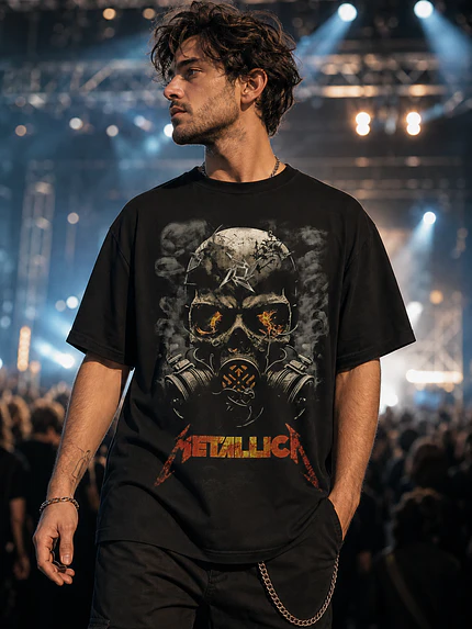 Polera Metallica mascara de gas Thrash Metal Grafimax 1