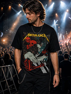 Polera Metallica calaveras Thrash Metal Grafimax
