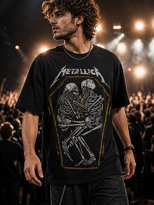 Polera Metallica esqueletos ataud Thrash Metal Grafimax
