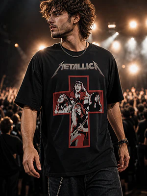 Polera Metallica miembros cruz Thrash Metal Grafimax