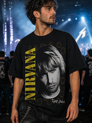 Polera Nirvana Kurt Cobain 2 Rock Grafimax