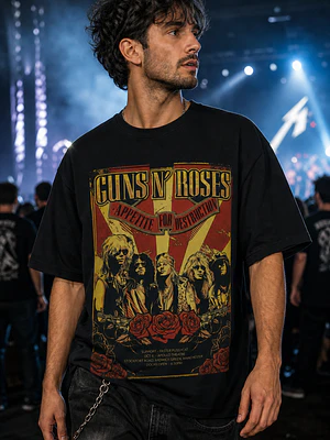 Polera Guns N Roses Appetite For Destruction Rock Grafimax