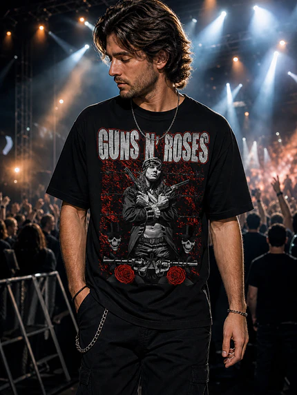 Polera Guns N Roses Rosas Rock Grafimax 1