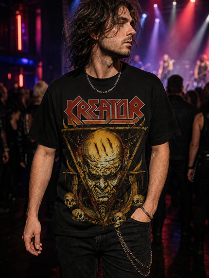 Polera KREATOR logo calavera Metal Grafimax 1