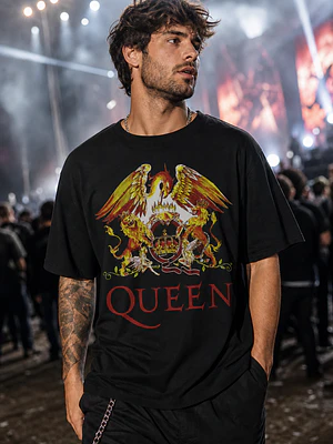 Polera Queen Shield DTF Rock Grafimax