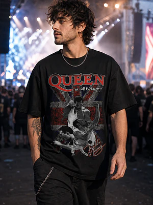 Polera Queen Freddie Mercury Rock Grafimax