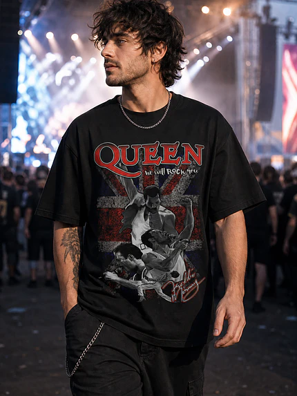 Polera Queen Freddie Mercury Rock Grafimax 1