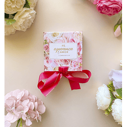 Caja Fe, Esperanza & Amor - Brazalete Acero Grabado Rose Gold