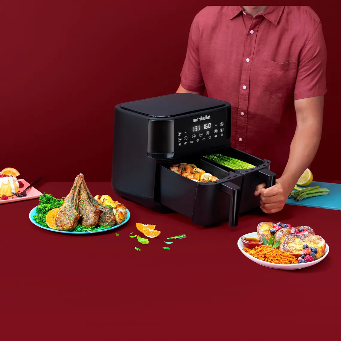 FREIDORA DE AIRE DIGITAL NUTRIBULLET TWIN DRAWER 8