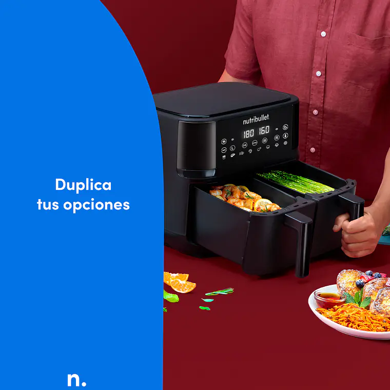 FREIDORA DE AIRE DIGITAL NUTRIBULLET TWIN DRAWER 10