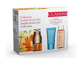 CLARINS - DOUBLE SERUM EYES (20ML) + HYDRA ESSENTIAL DAY CREAM (15ML) + AGUA MICELAR (30ML)