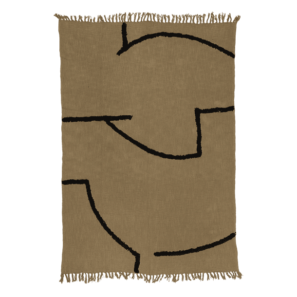 MANTA ALGODON BORDADA ODENSE TAUPE 120X250 CM 1