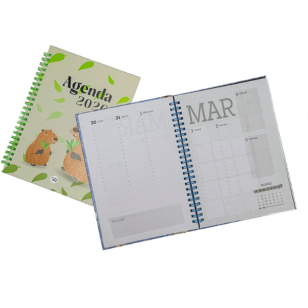 AGENDA GENÉRICA 2026: CAPIBARAS - EQUIPO EDITORIAL | DURA 2