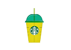 PACK 10 VASOS REUTILIZABLES DE PLÁSTICO CON TAPA TIPO DOMO Y BOMBILLA DISEÑO PIÑA - 16 OZ (473 ML)